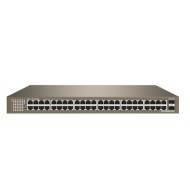 IP-COM 48-Port Gigabit + 2SFP Ethernet managed L2 switch, G3350F; Network standard: IEEE 802.3, IEEE 802.3u, IEEE 802.3ab, IEEE 802.3z, IEEE 802.3x, IEEE 802.1p, IEEE 802.1q, IEEE 802.1w, IEEE 802.1d, IEEE 802.1s, Interfata: 48 x 10/100/1000Base-T Etherne