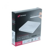 Ultra Slim Portable DVD-R White Hitachi-LG GP60NW60.AUAE12W, GP60NW60 Series, DVD Write /Read Speed: 8x, CD Write/Read Speed: 24x, USB 2.0, Buffer 0.75MB, 144 mm x 137.5 mm x 14 mm.