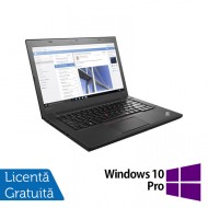 Laptop Refurbished LENOVO ThinkPad T460, Intel Core i5-6200U 2.30GHz, 8GB DDR3, 256GB SSD, 14 Inch, Webcam + Windows 10 Pro